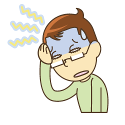 頭が痛い男性のイラスト
